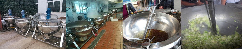 industrial cooking pots with mixer