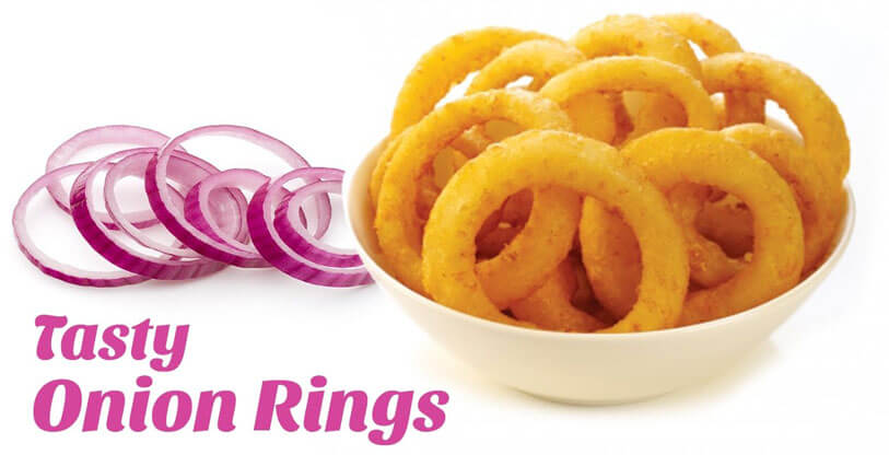 crispy onion rings made by automatic onion rings machines