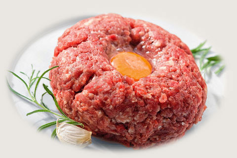 slice meat by meat slicing machine before making ground meat