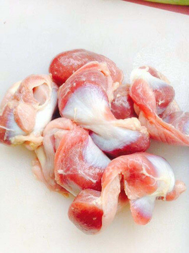 chicken gizzard defatting