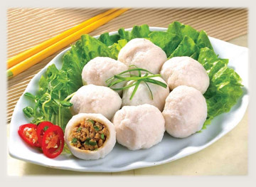 make stuffing fish balls by stuffing meatball machine