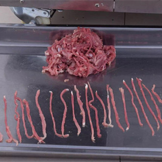 meat shreds by meat shredder machine