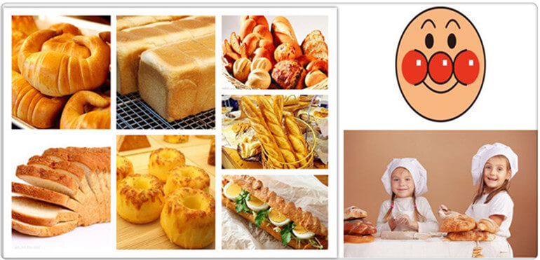 baked food made by bread baking oven