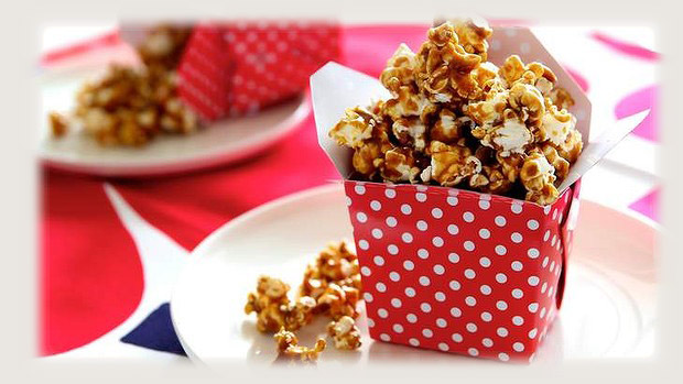 make caramel popcorn by caramel popcorn production line