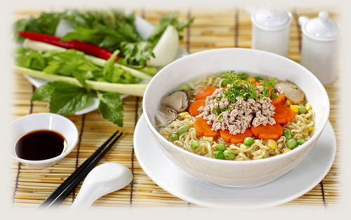 cooked instant noodles