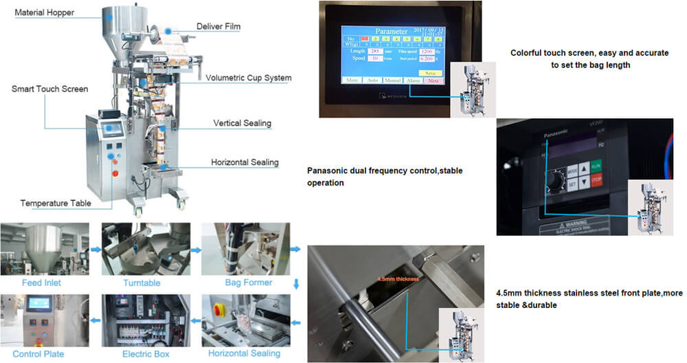 Advantages of AMS-DXDK-100H Fully Automatic Granule Packaging Machine