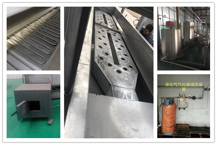 A variety of heating options can be selected.