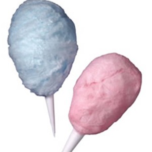 produce the cotton candy by the candy floss machine