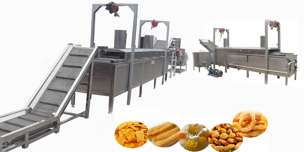 continous belt fryer machine
