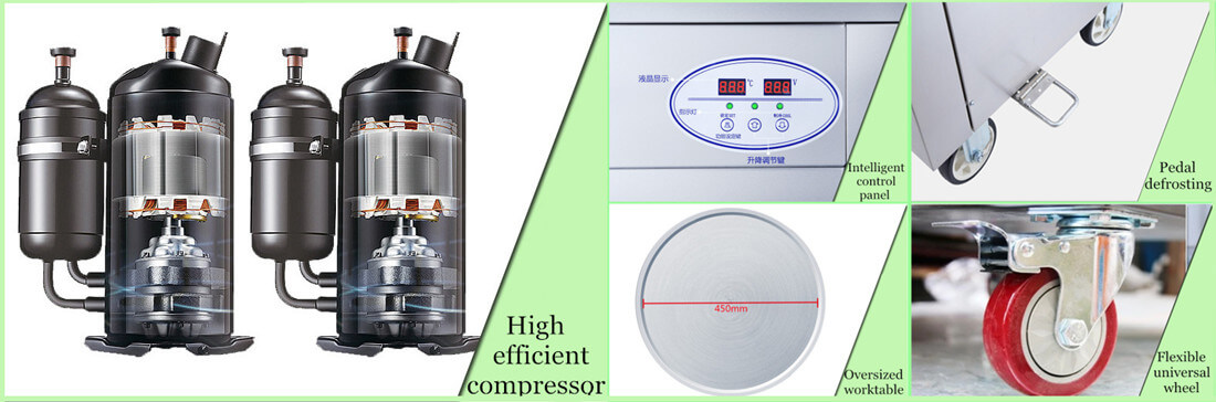 Fried Ice Machine-Double Pans Features