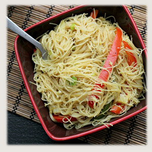 cooked rice noodles